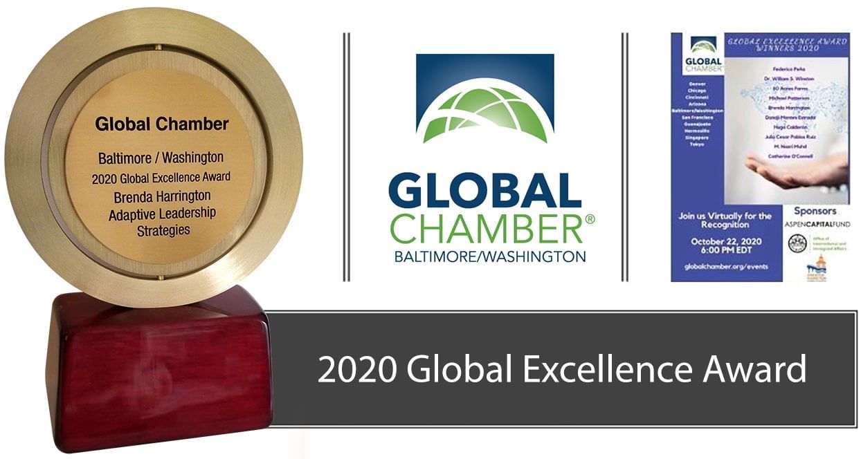 Global Chamber Baltimore/Washington - 2020 Global Excellence Award - Brenda Harrington - Adaptive Leadership Strategies.